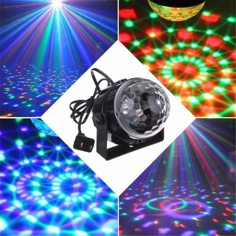 

Doxa MINI Voice Control RGB LED Crystal Magic Ball Laser Stage Effect Light Home Party Disco Club DJ Sound Control Stage Lamps