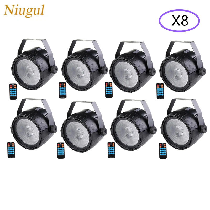 

8pcs/lot Wireless Remote Control 30W RGB+UV LED COB Light/DMX512 Mini LED Par Light Good For DJ Disco Party/LED Stage Lighting