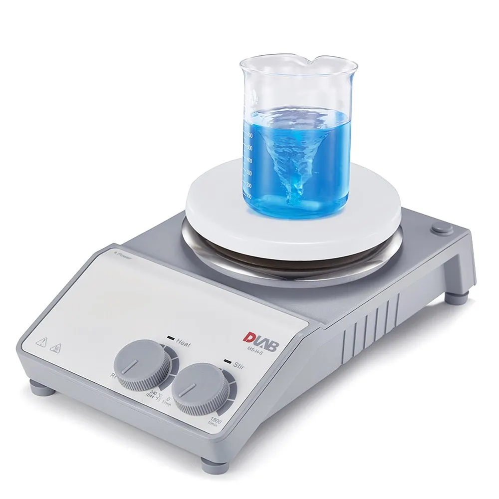 

Magnetic Hotplate Stirrer, stainless steel with ceramic coated hotplate, heating temperature 340C, Dlab MS-H-S, Max. Vol 20L