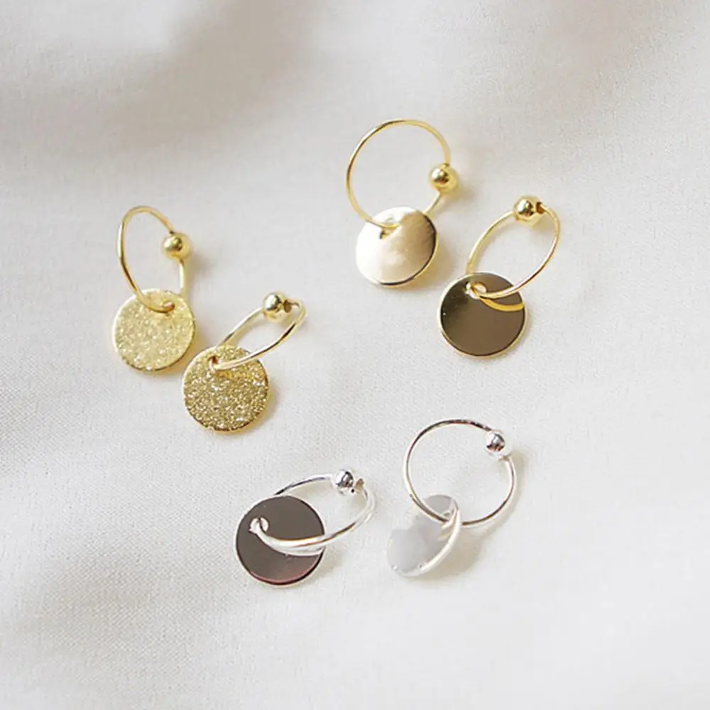 

925 Sterling Silver Round Disk Earring Dangle Hammered Circle Minimalist Earring Bridesmaid Gifts Dainty Earring Wholesale Price