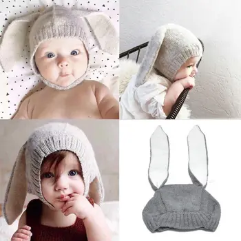 

Cute Rabbit Ears Kids Baby Boy Girl Warm Beanie Infant Toddler Knit Hat Cap New 3M-2T