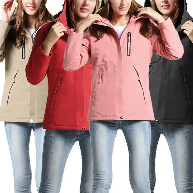 

Winter New Women Intelligent Constant Temperature Heating Clothes Outdoor Jacket USB Charging One Button Heating Cotton Clothes