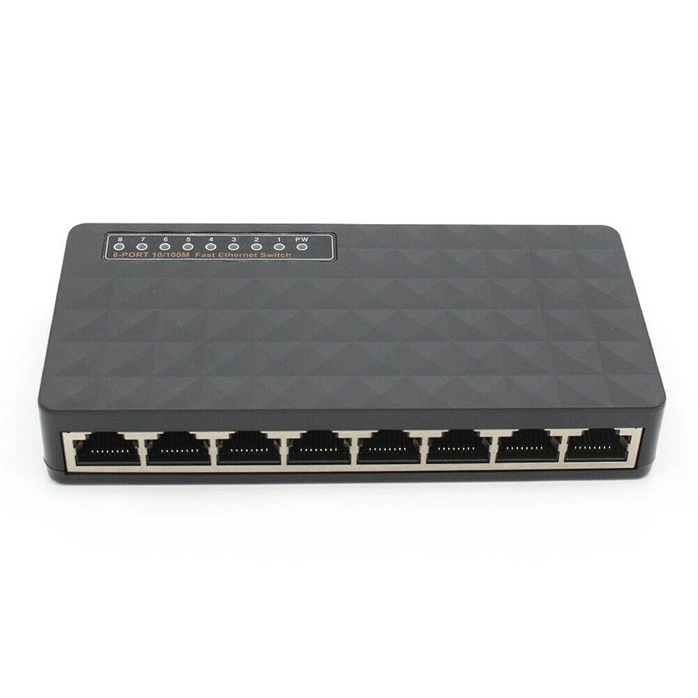 10/100 Мбит/с 8 портов Poe Ethernet Lan Настольный сетевой переключатель Hub адаптер
