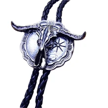 Новые поступления, крутой дикий буйвол Боло галстук, Мужская футболка, аксессуары для шеи, высокое качество, новинка, легированные мужские галстуки для шеи