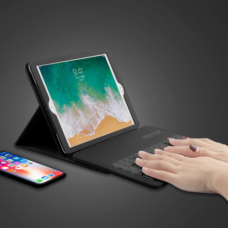 Чехол с беспроводной клавиатурой для iPad 9 7 дюйма 2017 2018 чехол Bluetooth нового A1822/3 A1893