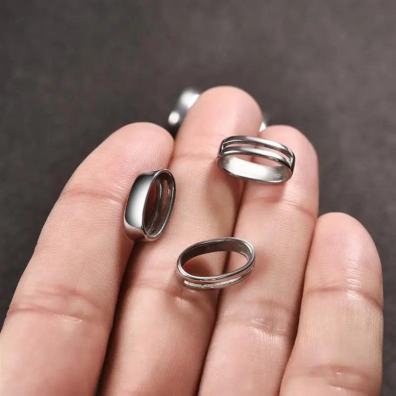 DIY ювелирных изделий из нержавеющей стали Эллиптический слайдер разделители