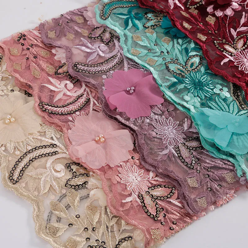 

New style French net lace fabric Computer Embroidered flower African tulle mesh lace fabric high quality african lace fabric