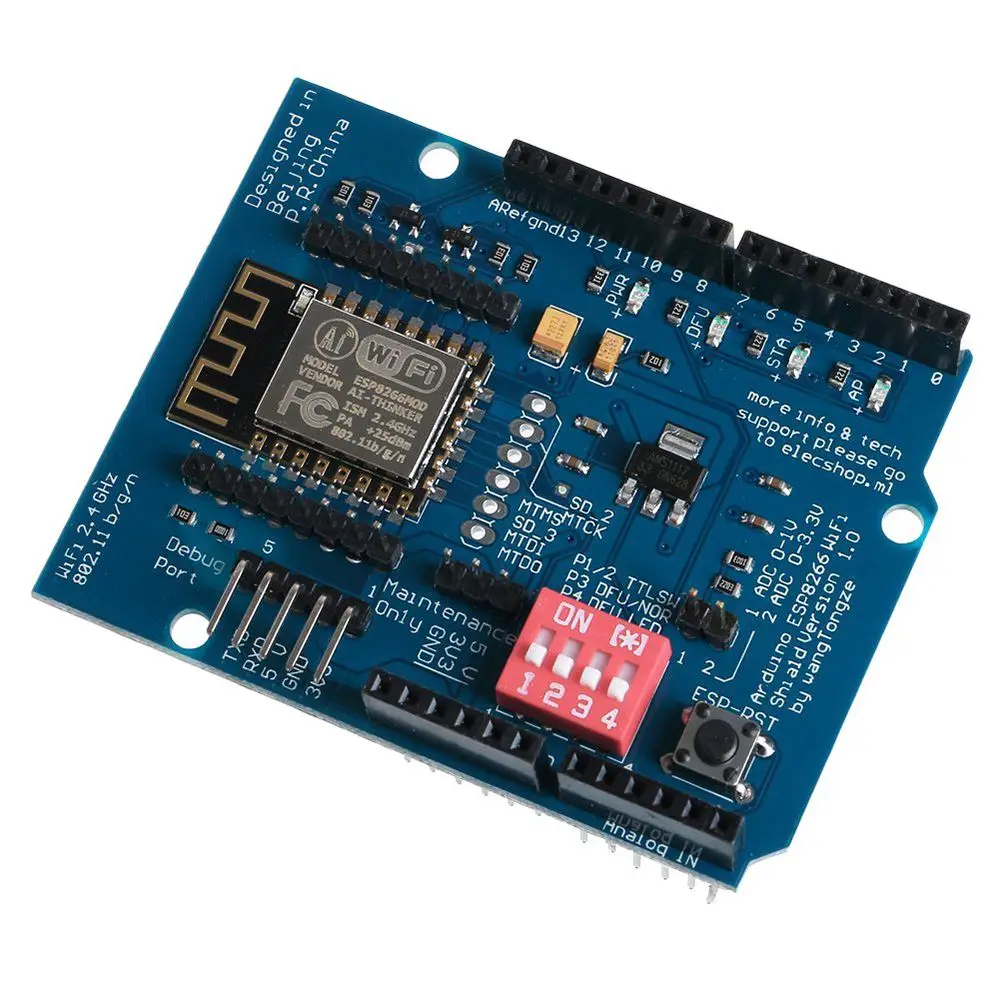 ESP-12E ESP8266 UART WI-FI беспроводной Щит развитию для Arduino UNO R3