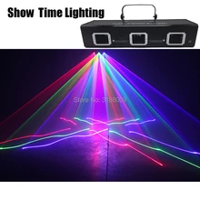 Hot sales 3 Lens Red Green Blue RGB Scanner Laser Light DMX 512 Professional DJ Party Show Club Holiday Home Bar Stage Lighting цена Hot sales 3 Lens Red Green Blue RGB Scanner Laser Light DMX 512 Professional DJ Party Show Club Holiday Home Bar Stage Lighting цены онлайн