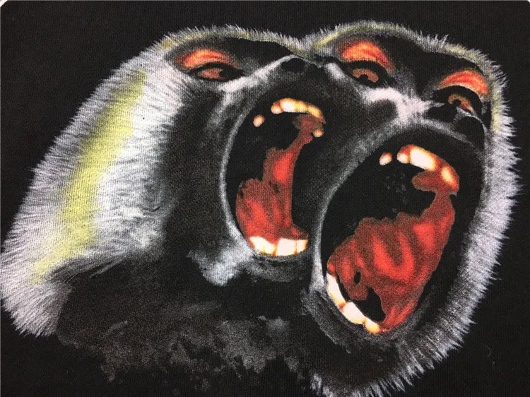 Осенняя Новая мода Прибытие Baboon обезьяна печати свитер джемпер для мужчин женщин Дизайнерская одежда хлопок
