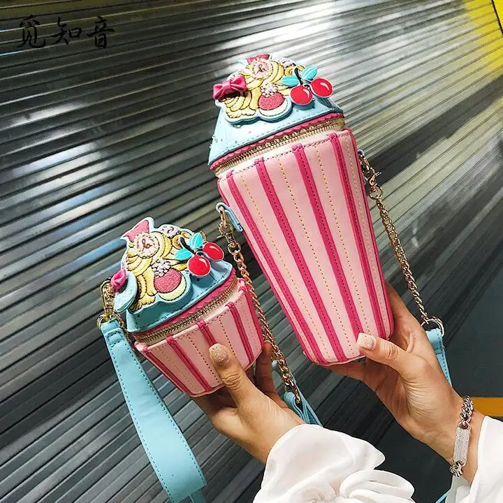 

Ice Cream Cute Mini Female Bag Summer Fashion New Handbags Women's Designer Quality Tote Bag Sweet Lady Chain Shoulder Bags
