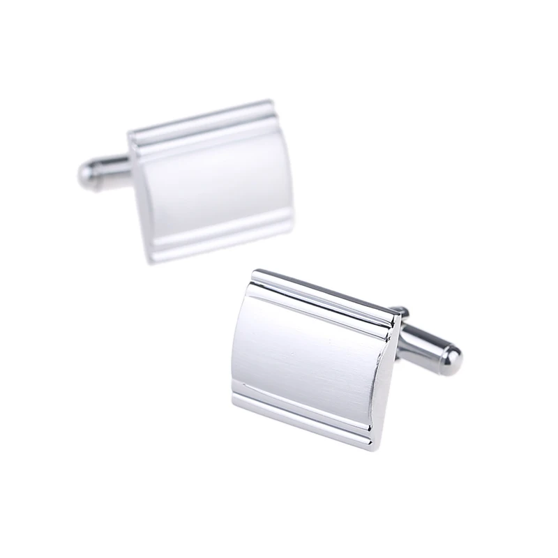 CL 025 Rectangle Striated Shirt Cufflinks For Mens Brand Cuff Buttons