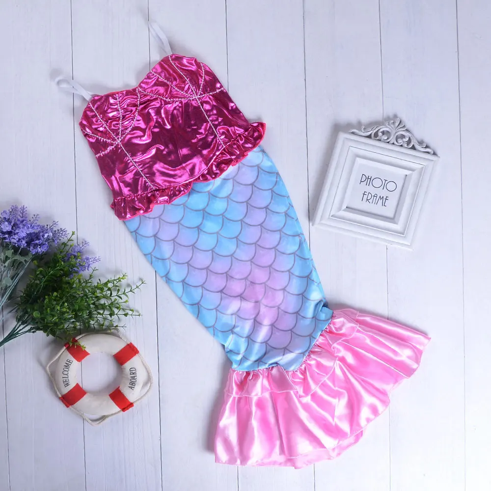 mermaid tail halloween costume for kids princess baby girl children