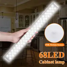 ARILUX беспроводной 68 светодиодный светильник-контроль светодиодный и PIR датчик движения USB Перезаряжаемый ночной Светильник для шкафа Новинка