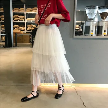 

Korean Chic Temperament Casual High Waist Half-body Skirt Woman Spring New Pattern