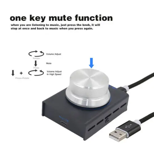 Мини USB регулятор громкости аудио с usb кабелем для ПК динамика T9U0|Аксессуары