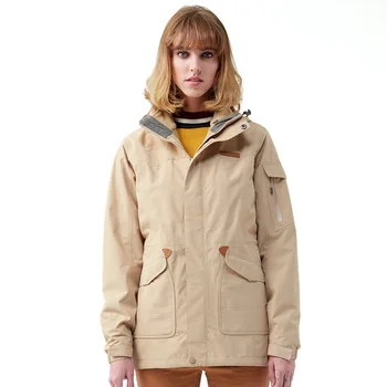 

Women's Outdoor Waterproof Windproof Keep Warm Wear-resistant Shell Liner Two Pieces Hiking Jackets Tectop Long Section Clothes