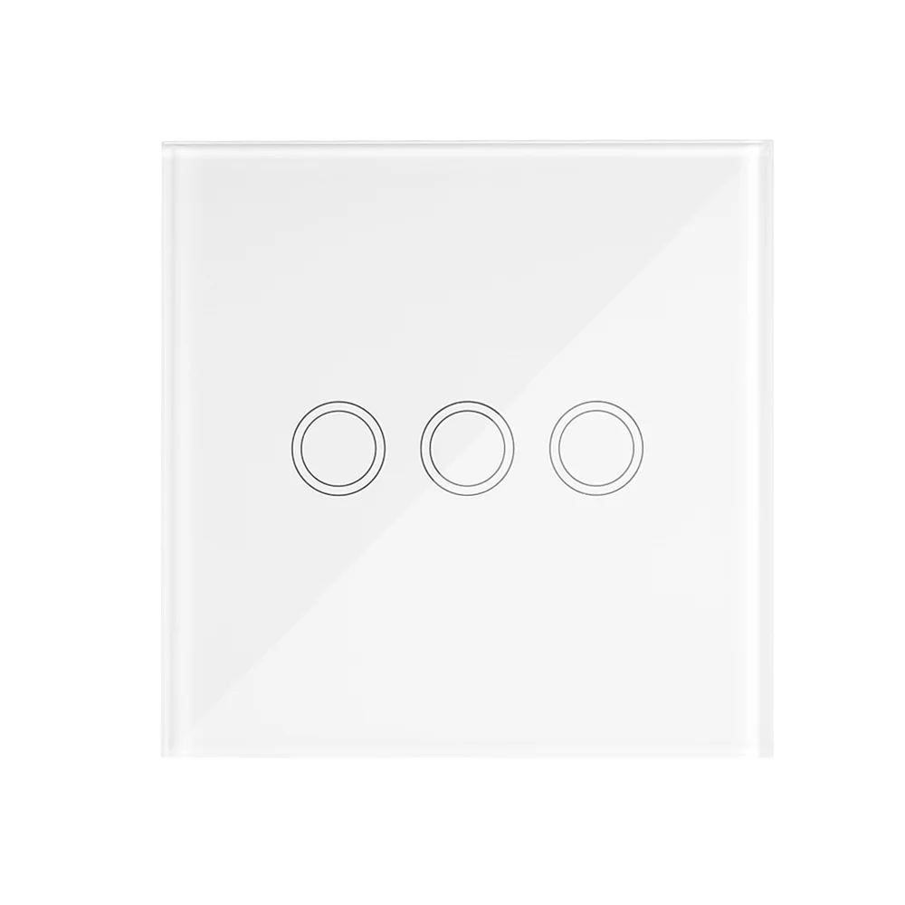 

eWeLink 3CH T433 86 Type Luxury Wall Touch Panel Sticky 433MHz Wireless RF Remote Control Transmitter Automation Modules 3 Gang
