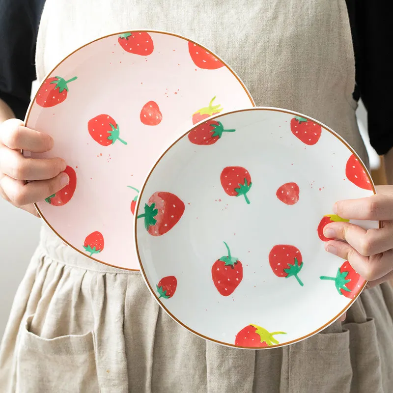 4 шт./лот симпатичная тарелка костюм блюдо для дома 8 дюймов сетка Красная доска личность Творческий западный стиль изысканные стейк тарелка посуда