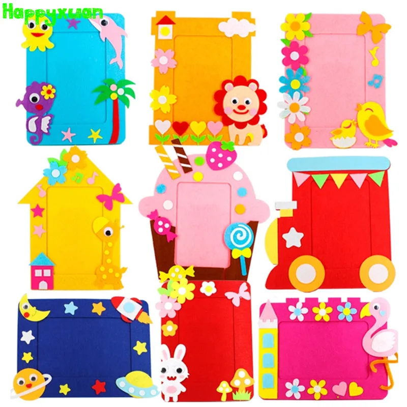 us 14 99 40 off happyxuan 10pcs kids diy felt craft kits picture photo frame cartoon dolphins kindergarten baby creative educational toys 2018 in cartoon educational