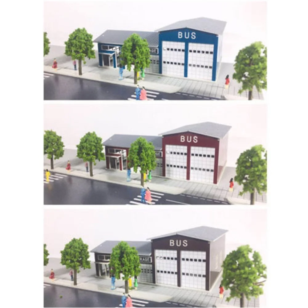 

New Bus Repair Garage Building Model 1:160 N Scale Scene Layout Bus Repair Shop Outland Model