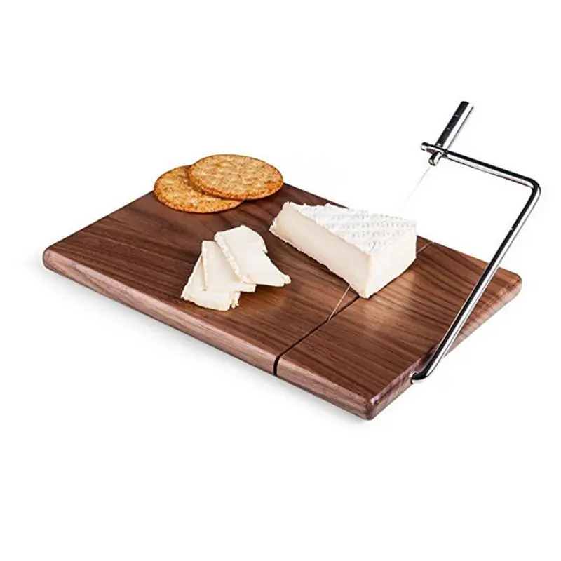 

2019 New Black Walnut Wooden Cheese Cutter Butter Cutting Board Table Kitchenware for Home Fruit Bread