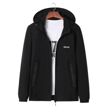 

Plus size 8XL 7XL 6XL 5XL softshell waterproof jacket coat men brand-clothing hooded black casual spring coat male windbreaker
