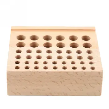 

76 Holes Craftool Wood Tool Stamp Stand Beech Rack Leather Stand Organizer DIY Craft Supplies 9