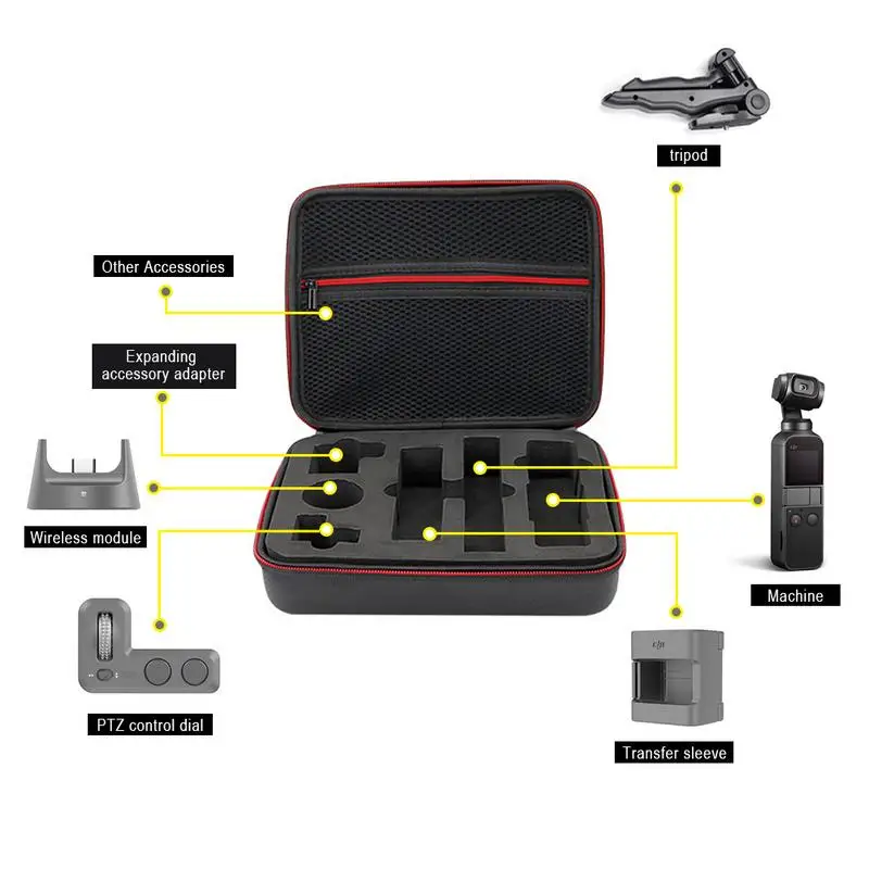 

Hard Carrying Case for Osmo Pocket Accessories Protective Travel Bag Controller Wheel Wireless Module Accessory for Extended Kit