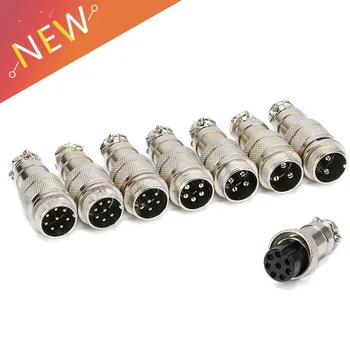 

2PCS/set GX16 2/3/4/5/6/7/8/9 Pin Male & Female 16mm Circular Aviation Socket Plug Wire Panel Connector 2PCS=1pcs Male + Female