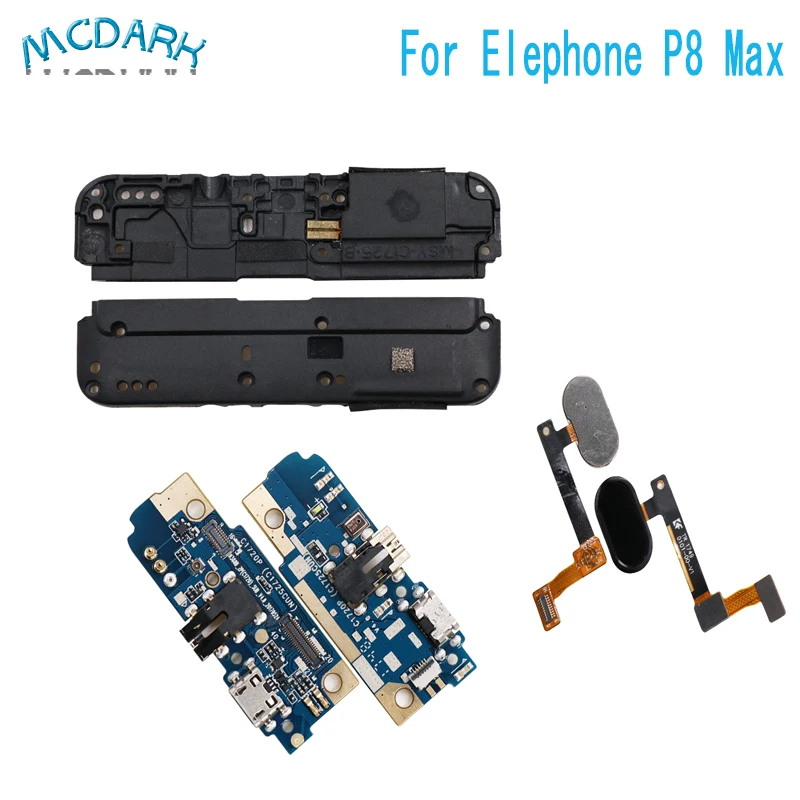 

For Elephone P8 Max Phone Repair Parts USB Plug Charge Board with Micorphone For Elephone P8 Max Loudspeaker Fingerprint Key