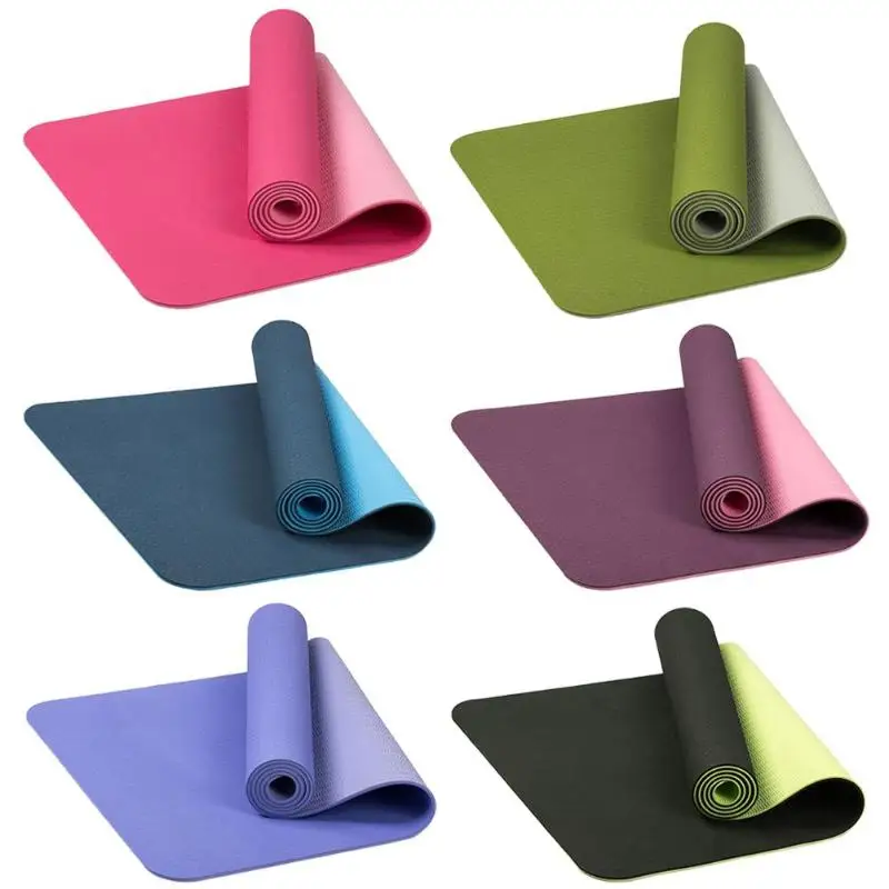 

Universal Outdoor 6mm TPE Non-slip Yoga Mats For Fitness Tasteless Pilates Gym Exercise Pads with Bandages