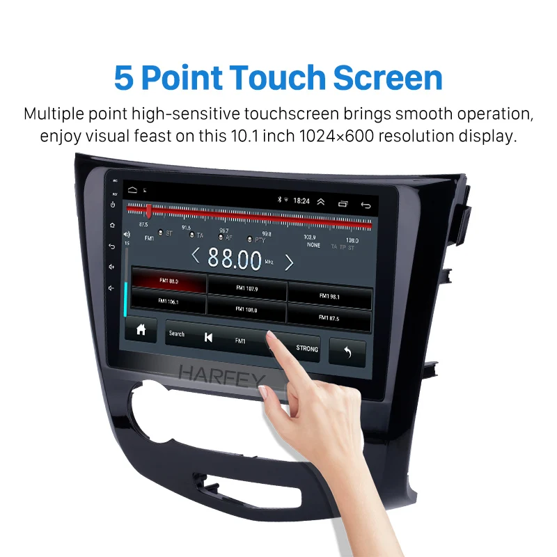 Excellent Harfey Android 8.1 10.1 inch for 2016 Nissan Qashqai car multimedia player Radio GPS Navigation Support Bluetooth USB WIFI 2