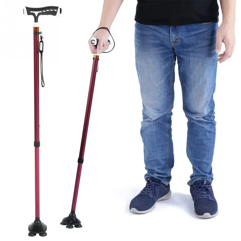 Walking Stick Height Adjustable Trekking Pole Walk Cane Aluminum Alloy
