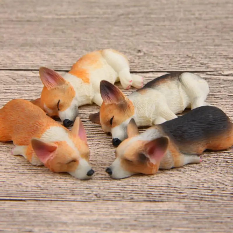 

Toys Lovely Simulation Animal Doll Sleeping Dogs Toy Warm Sleepy Corgi Dog Shape Odel Cute Simulated Dog Shape Toy Doll Deco