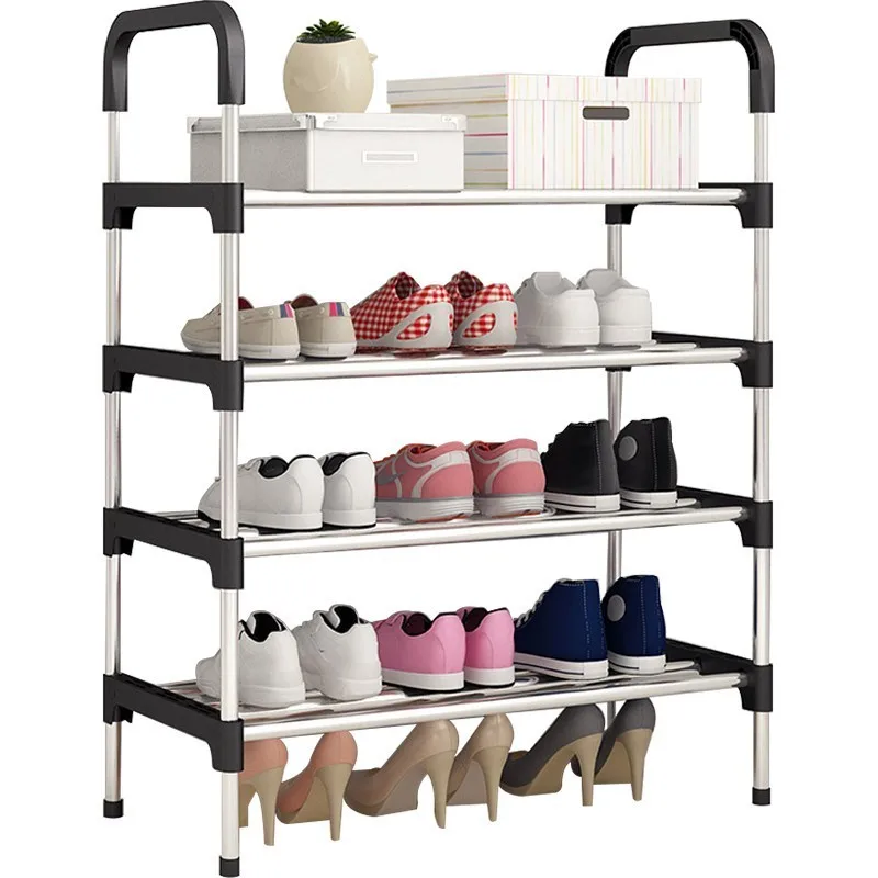 Multi-layer Metal Assembly Storage Shoe Cabinet Minimalist Modern Shoe Shelves Living Room Hallway Furniture Organizador Zapatos