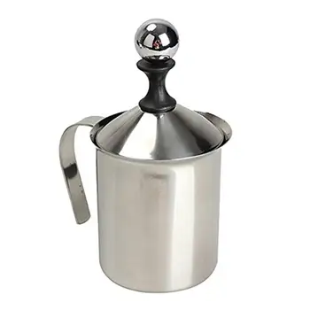 

400ml Stainless Steel Milk Frother Double Mesh Milk Creamer Milk Foam