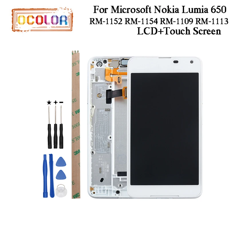 ocolor For Microsoft Nokia Lumia 650 LCD Display Touch Screen Perfect Repair Parts RM-1152 RM-1154 RM-1109 RM-1113 +Tools | Мобильные