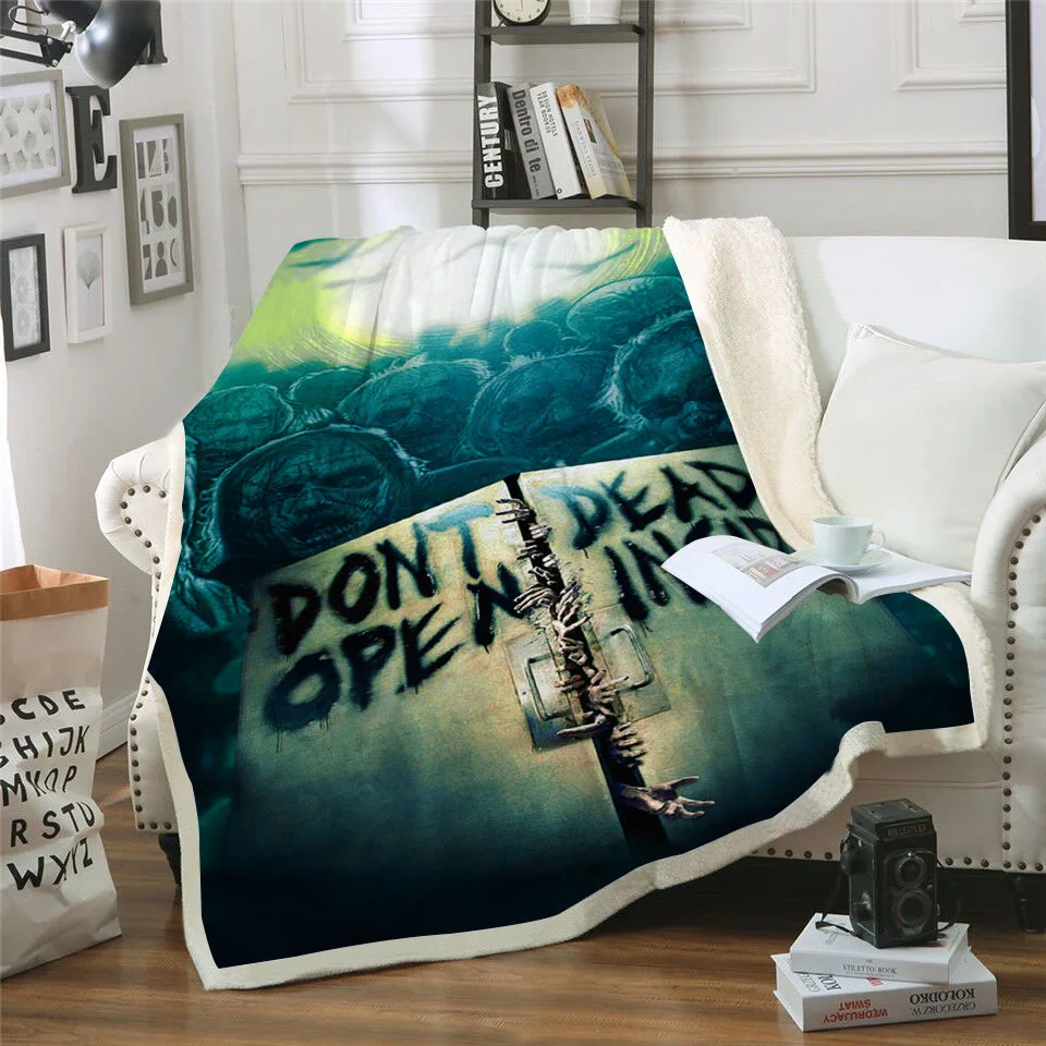 

Dead Ghost 3d Printed Sherpa Blanket Couch Quilt Cover Travel Child Bedding Outlet Velvet Plush Throw Fleece Blanket Bedspread