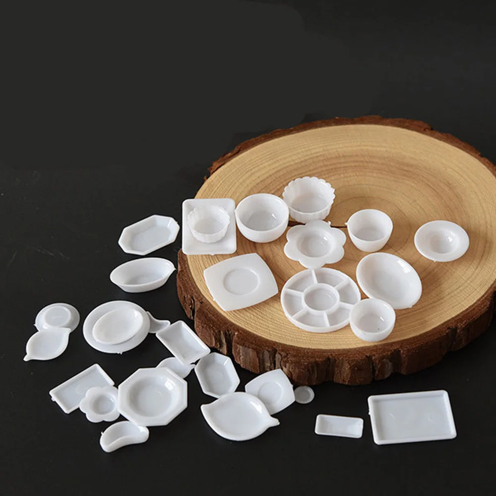 33 шт./компл. кукольный домик миниатюра посуда Пластик тарелка посуда набор мини Еда Пластик посуда модель комплект