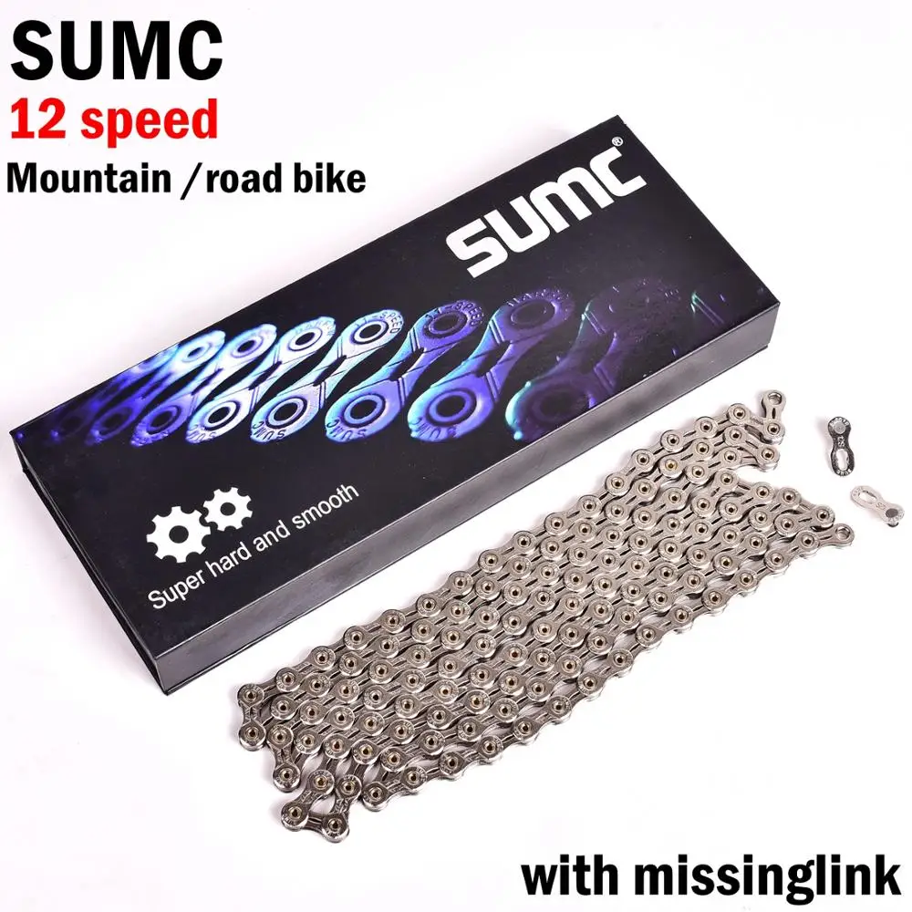 

SUMC SX12 12 speed 126L MTB Mountain Bike Bicycle Chain 12s sliver Chain with missinglink for Bicycle Parts with Original box
