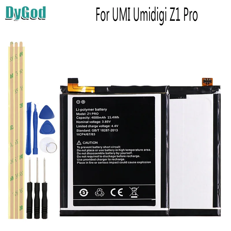 DyGod 4000 мАч для UMI Umidigi Z1 Pro Экстремальная запасная батарея Bateria батареи телефонов +
