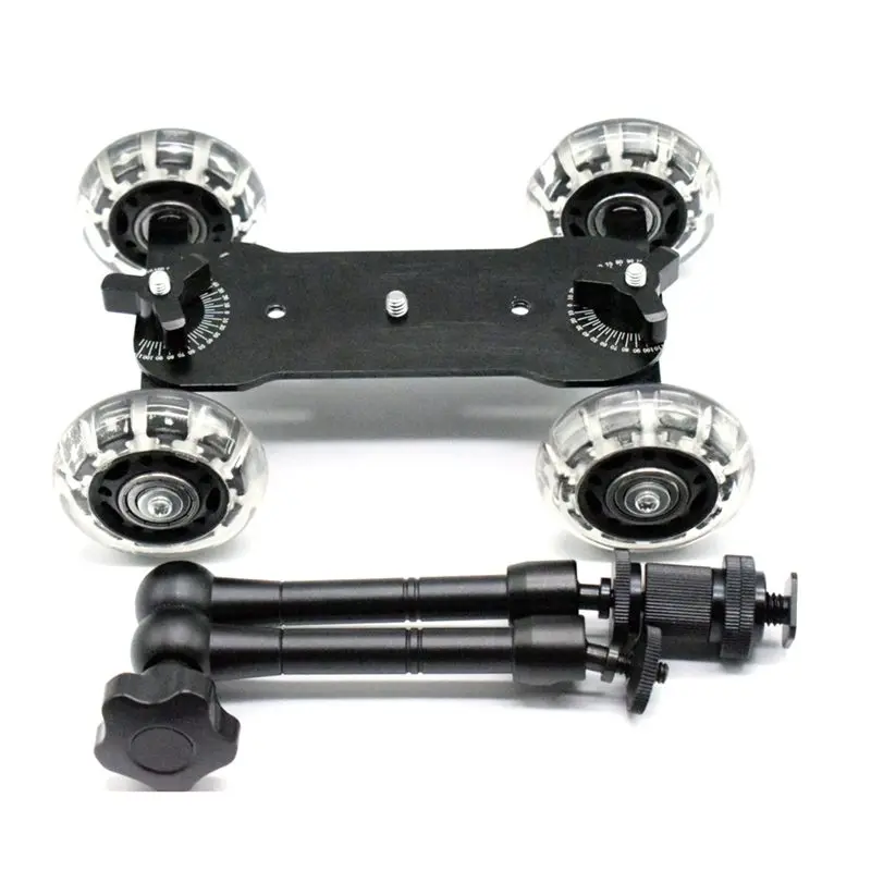  Mobile Rolling Sliding Dolly Stabilizer Skater Slider 11 Inch Articulating Magic Arm Camera Rail St