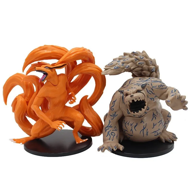 

2Pcs/Set Naruto Figures Kyuubi Kurama Shuukaku PVC Action Figure Collectible Japan Toys 11CM