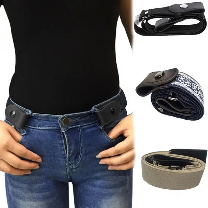 Buckle Free Elastic Belt Buckle Free No Bulge No Buckle Stretch Belt