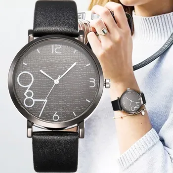 New Style Fashion Women's Luxury Leather Band Analog Quartz WristWatch Golden Ladies Watch Women Dress Reloj Mujer Black Clock simple women s watches fashion clock ladies analog watch leather watch quartz wristwatch reloj mujer reloj de mujer
