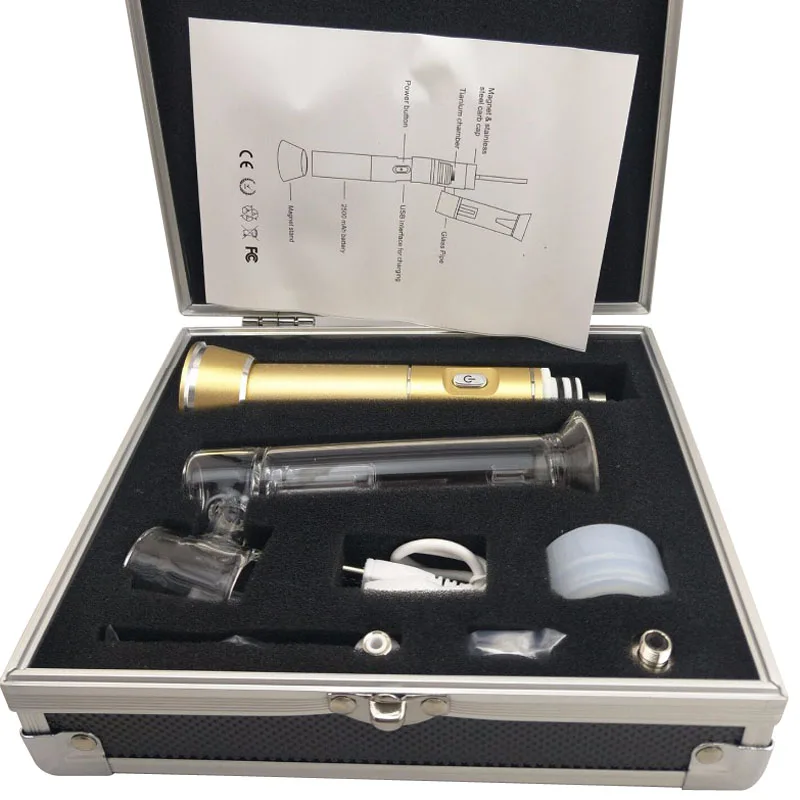 

Enail 510Nail Dry Herb Wax Vaporizer Water Pipe Dab Bubbler Smoking Pipe with 510 thread Box 2500mah Mod Battery Dabber Tool 0