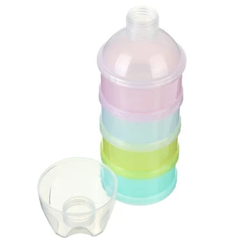

4 Layers Milk Powder Case Formula Dispenser Kids Baby Feeding Travel Container