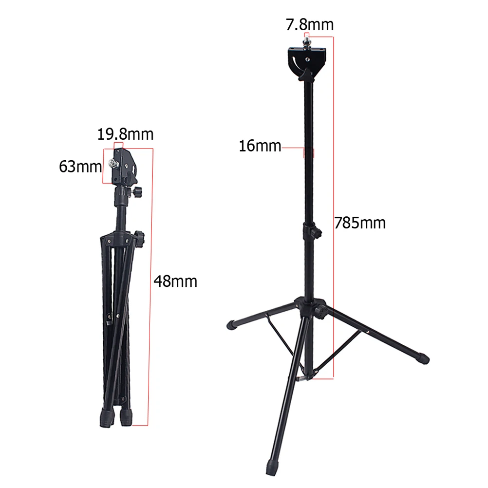 Support For Saucers Drum Hardware For Saucers Drum 8inches Adjustable Metal Tripod Dumb Support