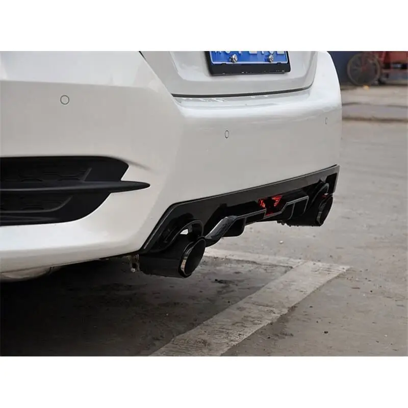 Accesorios de piezas de Exterior para automoción accesorios de ajuste para coche difusor trasero parachoques de labios delanteros 16 17 18 para Honda Civic